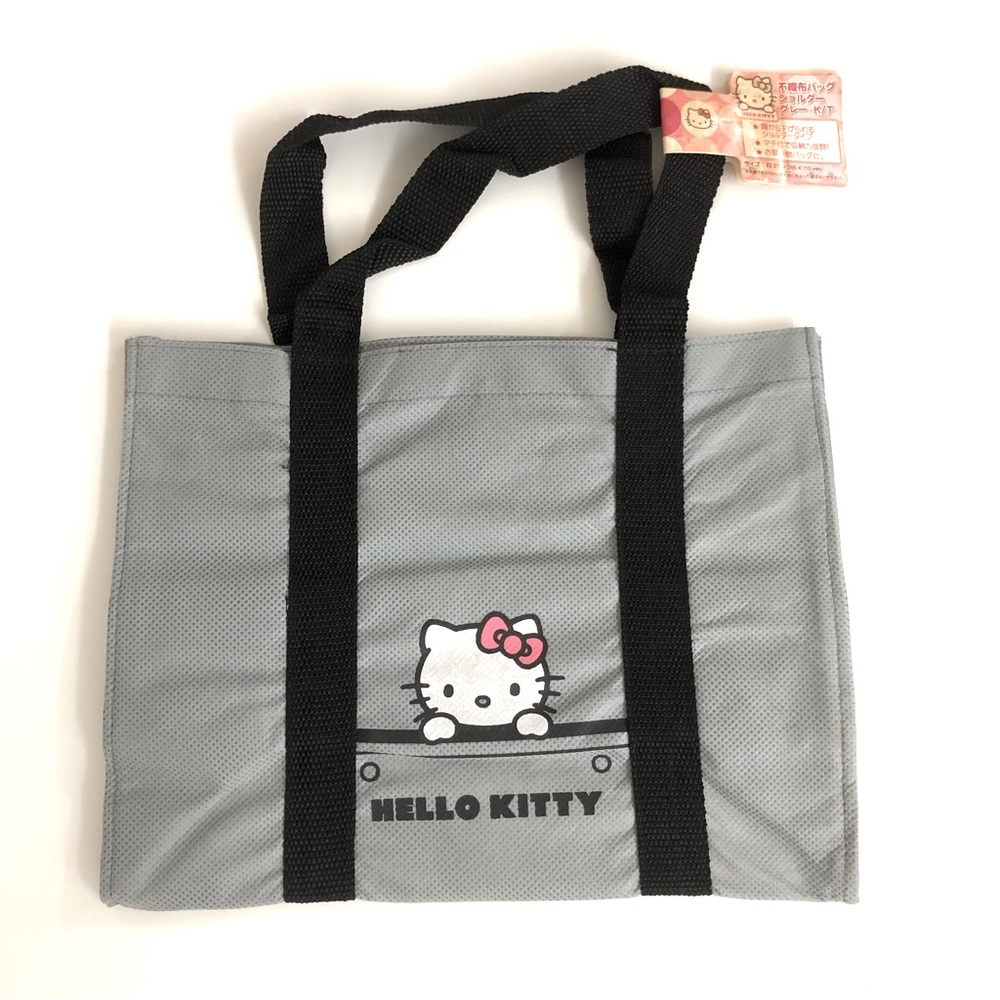 Sanrio Hello Kitty Gray Reusable Tote Bag NWT
